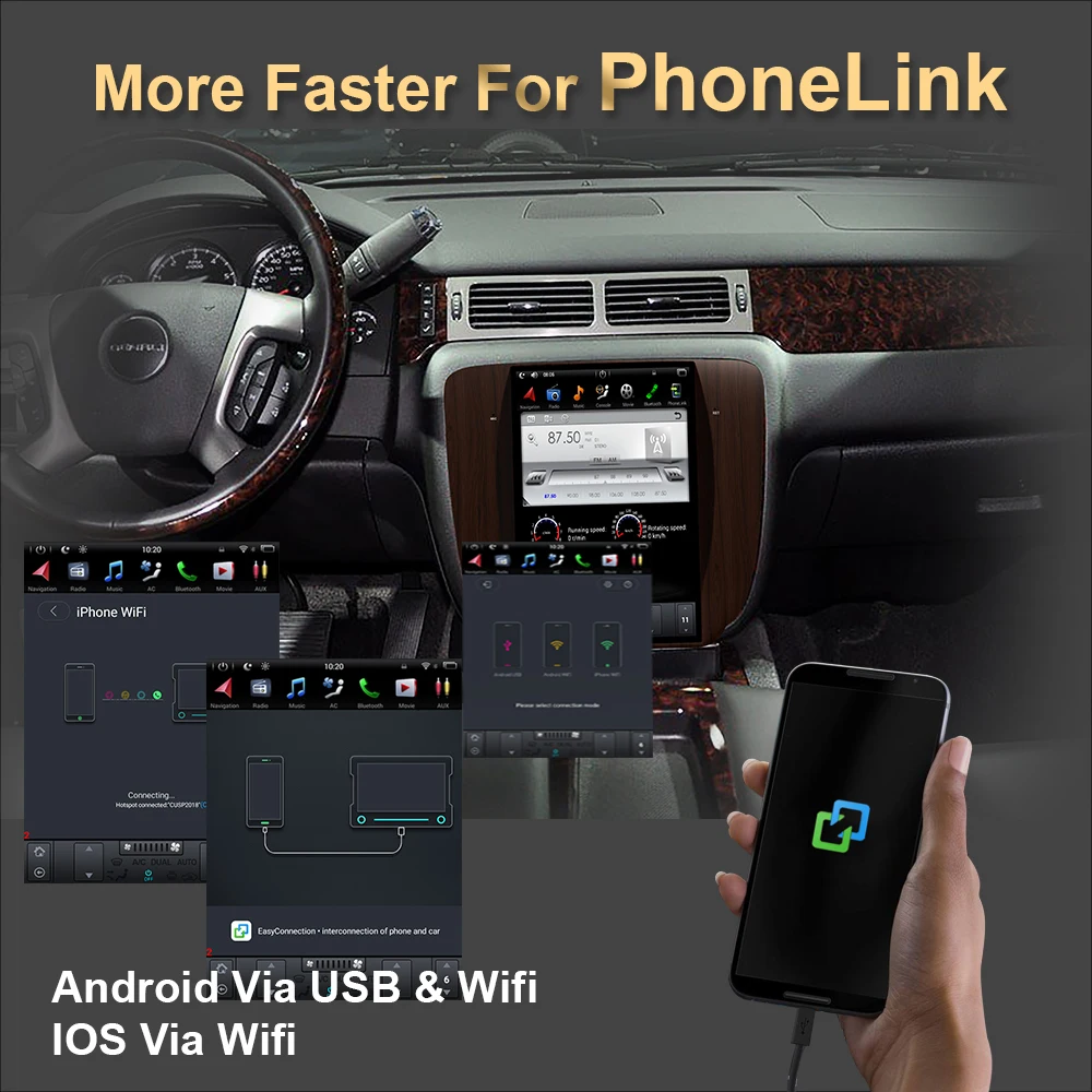 Экран в стиле Tesla Android 9 0 Автомобильная GPS-навигация для GMC Yukon/ Chevrolet Tahoe/Chevrolet 2007-2012