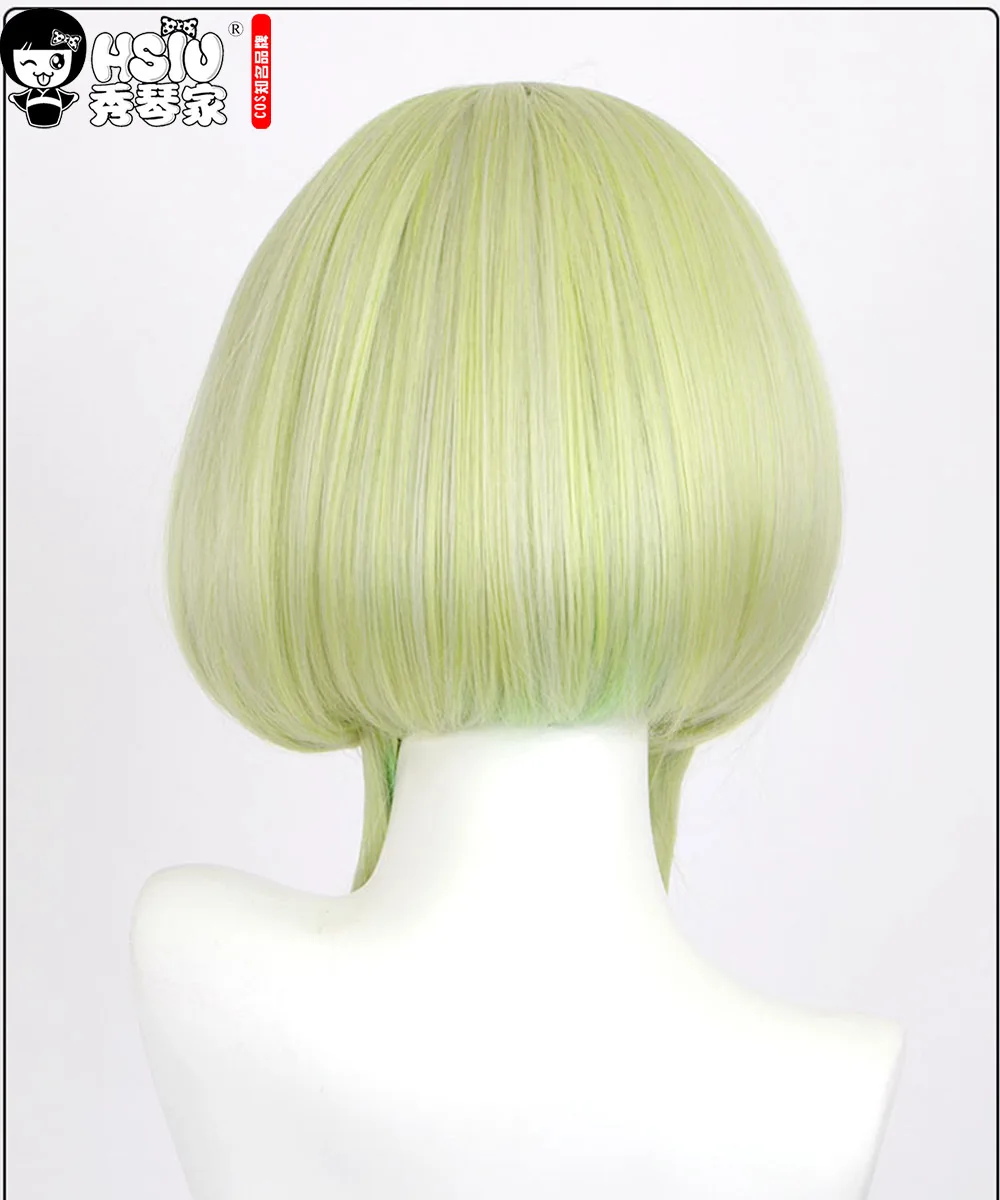 Сю аниме PROMARE LIO FOTIA желтый парик для косплея-зеленый и градиентной стрижкой