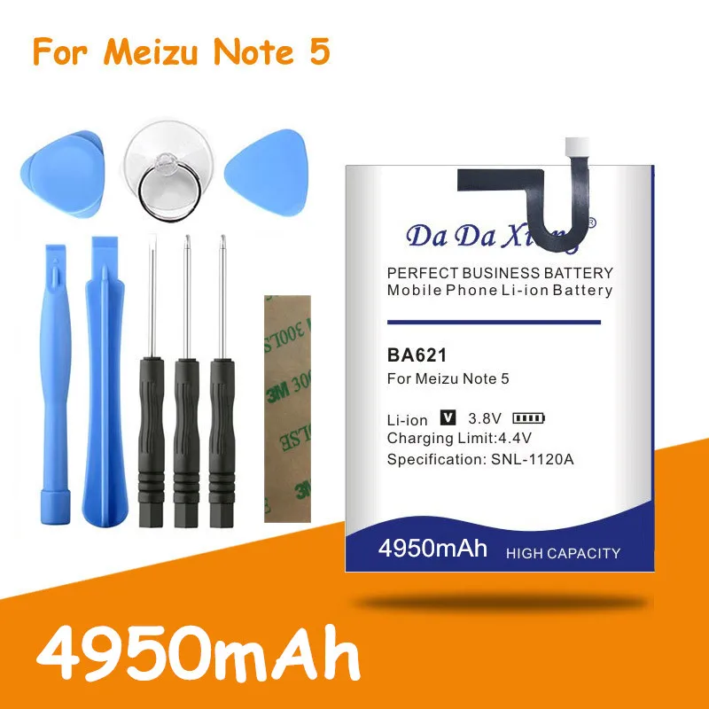 BA621 4950 мАч аккумулятор для Meizu Meilan Note 5 M5 Note5 сменные батареи+ Бесплатные инструменты