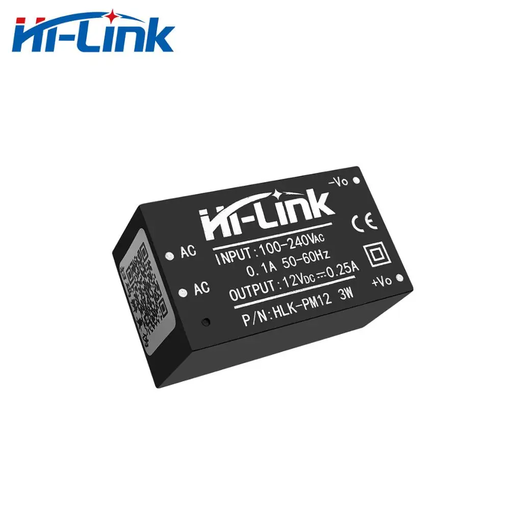 Бесплатная доставка 50 шт в наборе HLK PM12 3W 12V AC DC 220V Buck Шаг вниз Питание модуль умный