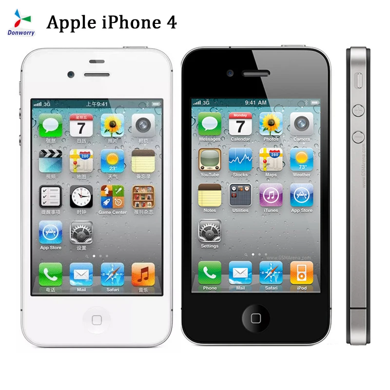 

Used Apple iPhone 4 Smartphone Dual Core IPS Mobile Phone 8/16/32gb GPS Wifi Cheap Cell Phones Unlocked Telefones Celulares
