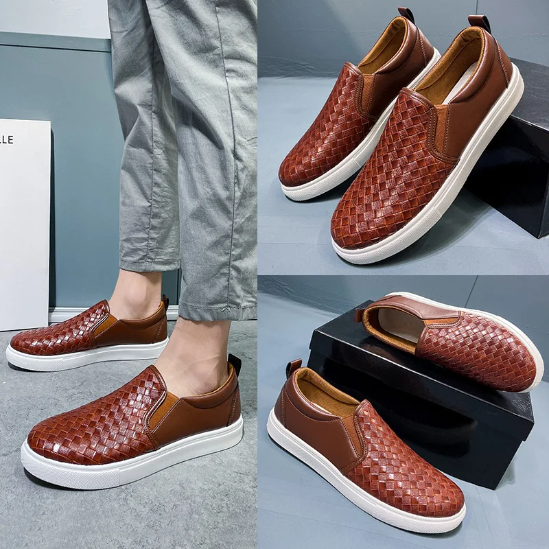 

New men's casual shoes low-top men board shoes fashion leather shoes all-match men lazy shoes street sports shoes running shoes