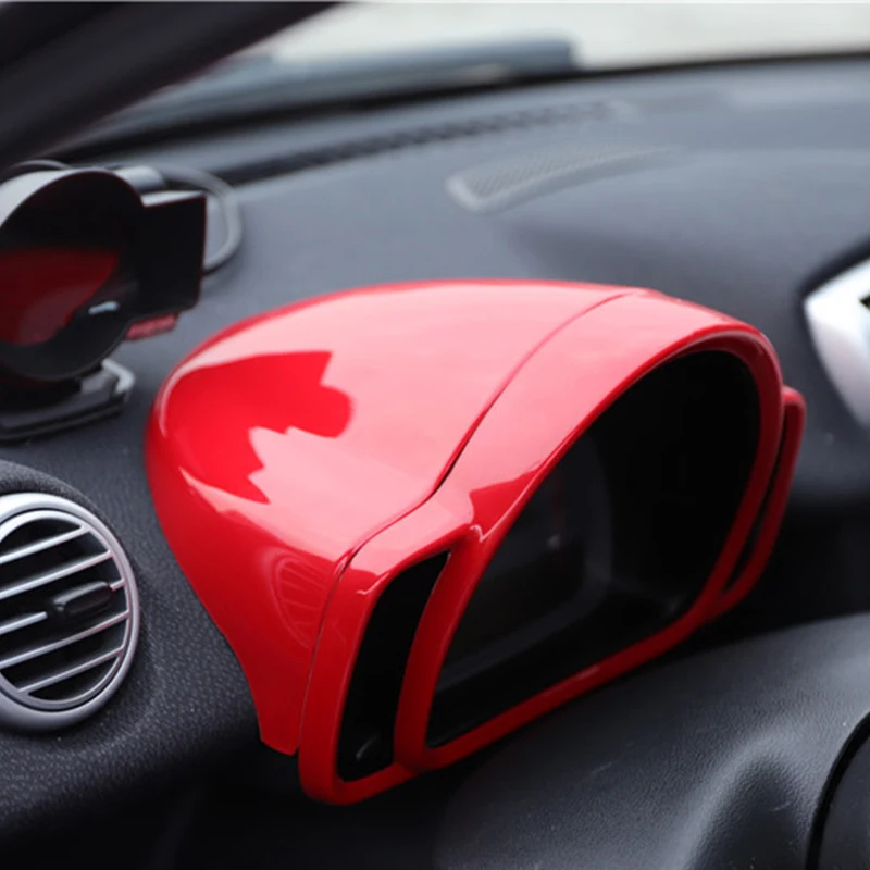 Auto Rearview Mirror Shell Car Steering Wheel Sticker Instrument Panel Tachometer Frame For Smart Fortwo 451 Window lift cover