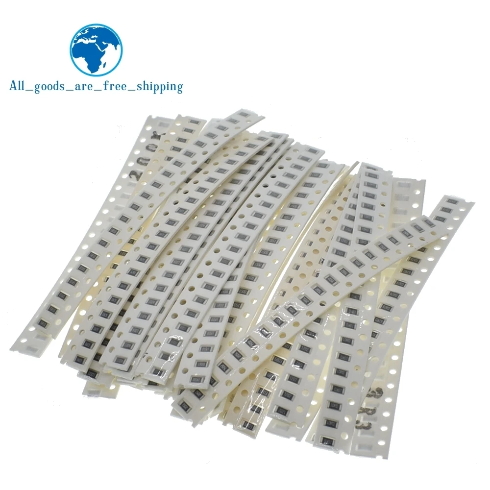 Завеса 0603 0805 1206 SMD Резистор Комплект Набор сортированных 1ohm-1M Ом 1% 33 значение х 20 штук = 660 шт набор образцов