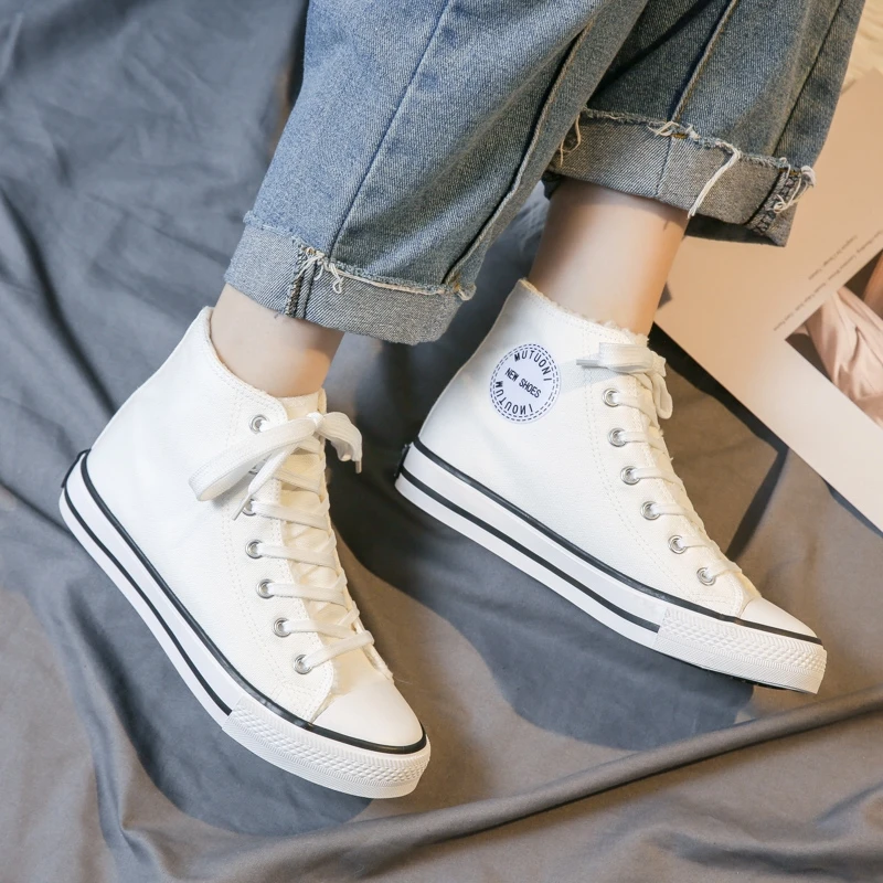 

Large Size Women Canvas Shoes Unisex Trend Women's Flat Sneakers Comfort High-top Vulcanized Walking Footwear Men Espadrilles