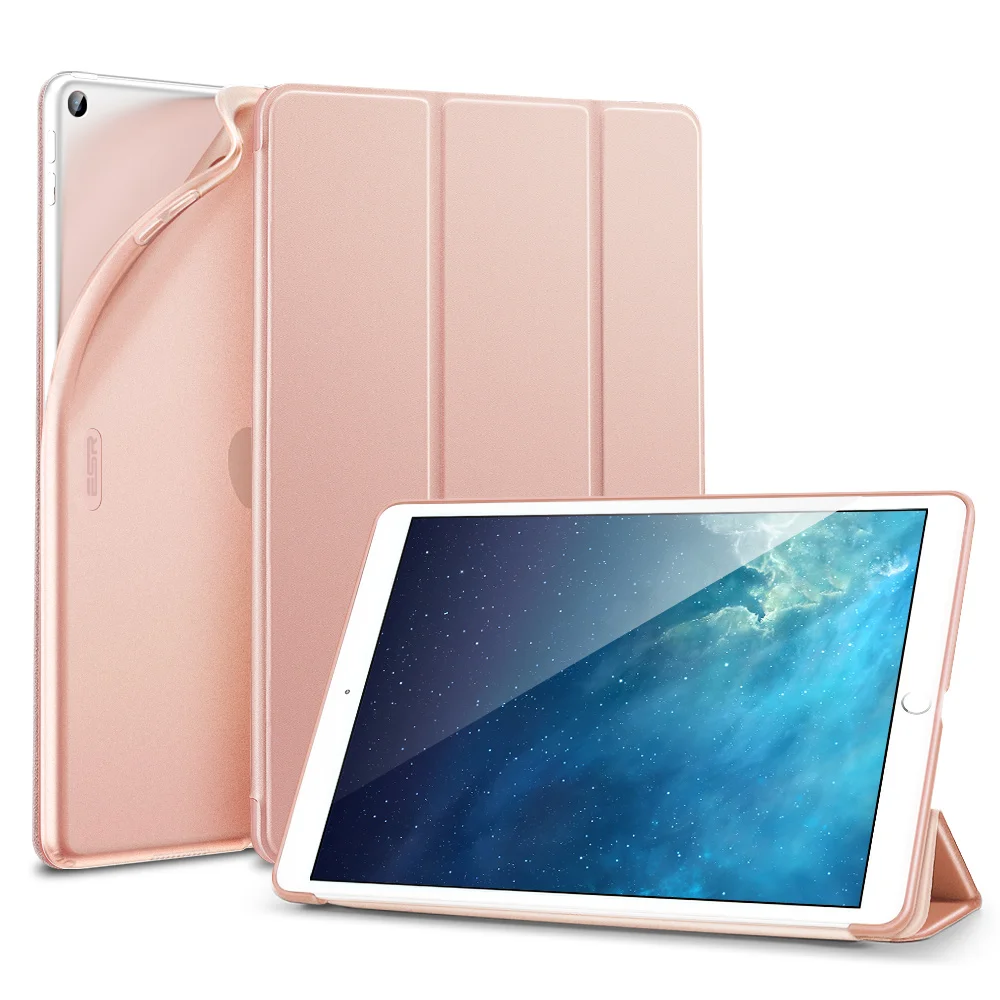Тонкий умный чехол ESR Rebound для iPad 7th Gen, гибкий чехол из ТПУ с прорезиненным покрытием, чехол-накладка для iPad 7 10," Folio