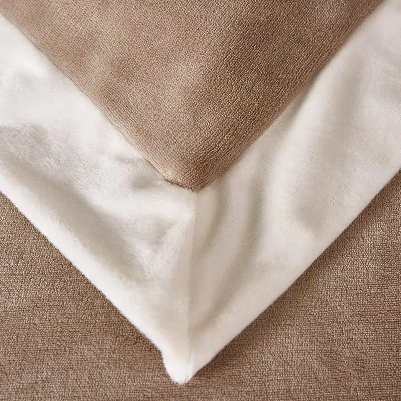 Коралловый флисовый чехол однотонный пододеяльник и наволочка для взрослых