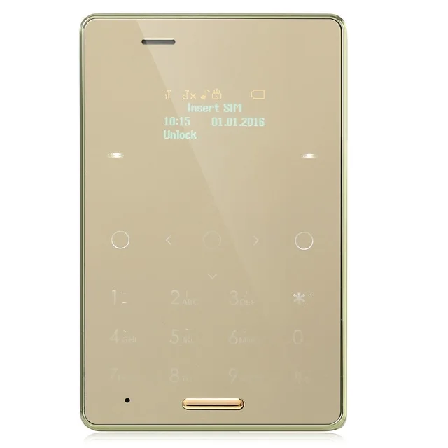 gold AIEK M4 ультра тонкий карманный мини мобильный телефон четырехдиапазонный разблокированный двойной SIM MP3 плеер с низким уровнем радиации Детские сотовые телефоны - Цвет: gold