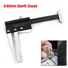 Штангенциркуль, тормозной диск с нониусом 0-60 мм, толщиномер линейка, измерительный инструмент черная сталь Сплав