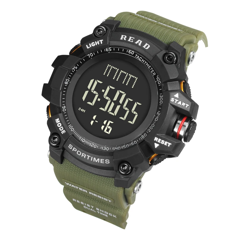 Наручные часы для чтения 90002 мужские спортивные кварцевые в стиле милитари 2019