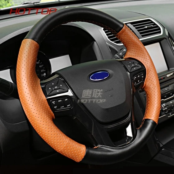 Чехол на руль автомобиля для Ford Explorer 2016 2017 2018|Чехлы руль| |