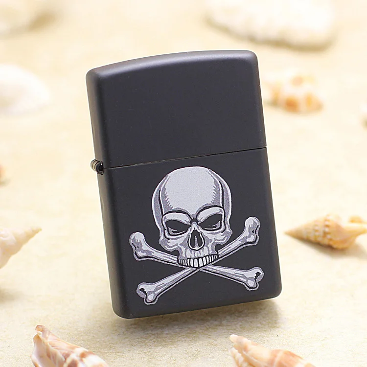 Оригинальная зажигалка Zippo медная ветрозащитная черная матовая керосиновая с