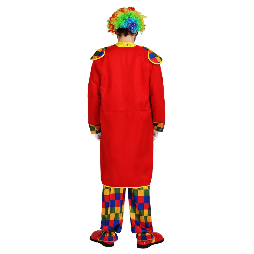 

Umorden Adult Red Plaid Circus Clown Costume Men Plus Size 4XL 5XL Halloween Purim Party Mardi Gras Fancy Dress ZC-019