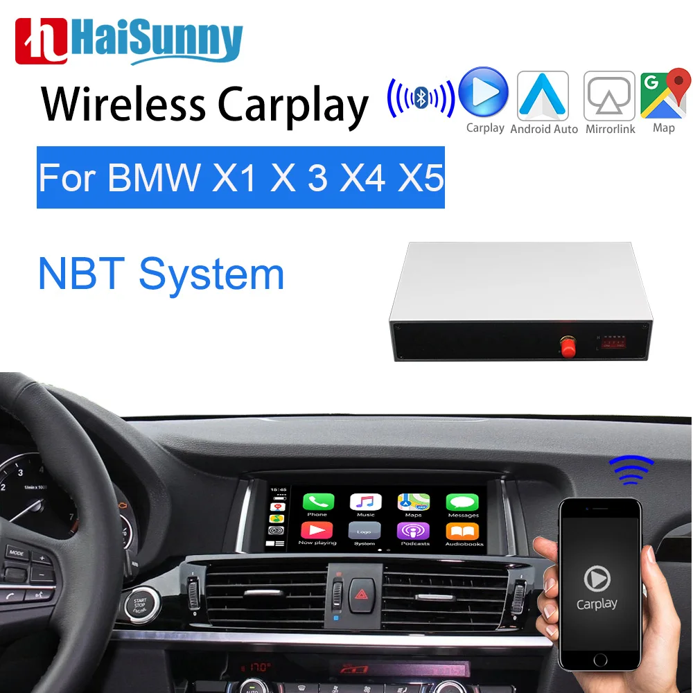 

Wireless Carplay For BMW NBT X1 X3 X4 X5 2014-16 Support Reverse Camera Multimedia Screen Player Video Interface GPS Navigation
