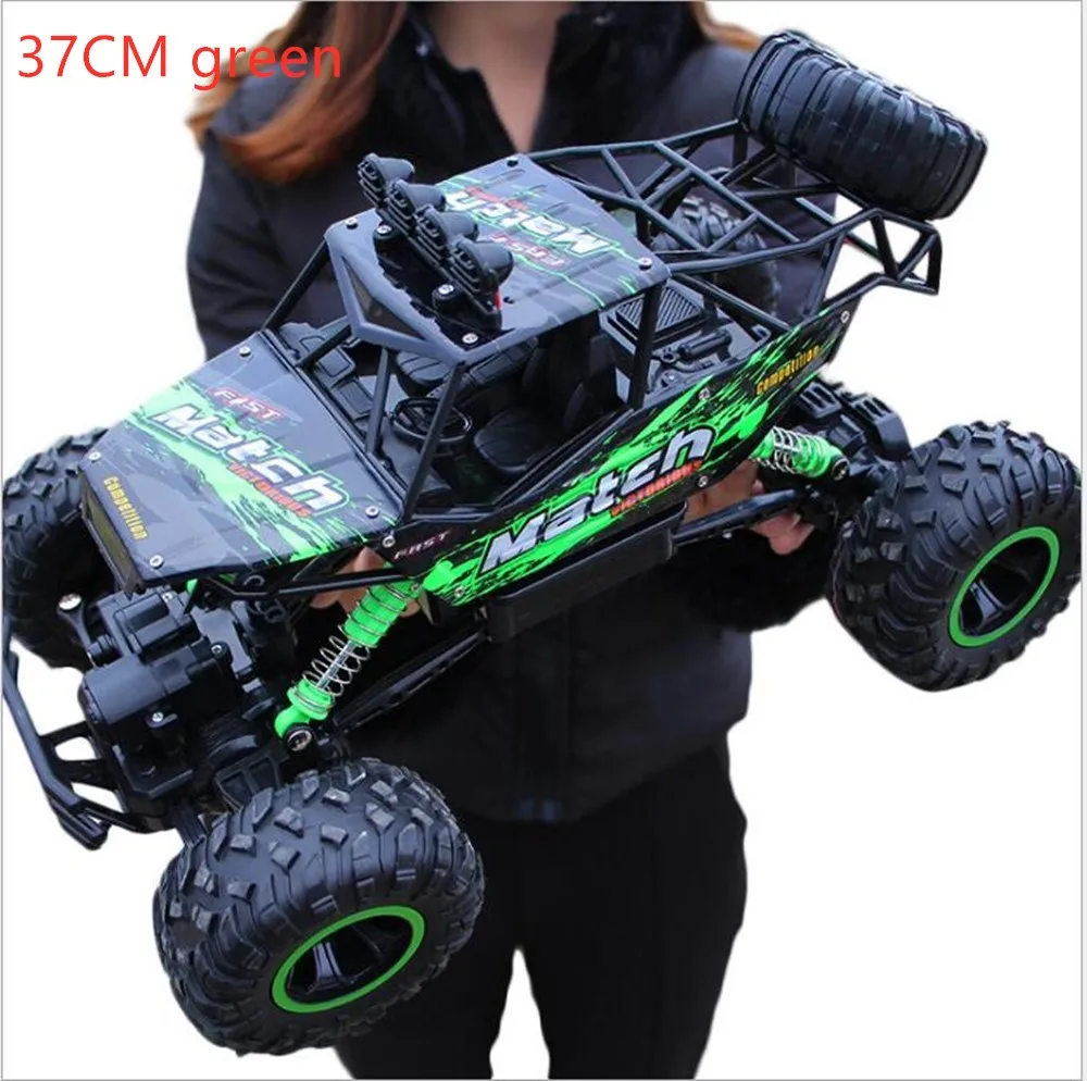 1:12 1:16 RC автомобиль 4WD 4x4 2,4G Bigfoot пульт дистанционного управления багги модель внедорожника скалолазание Грузовики Игрушки для мальчиков Детский подарок джипы - Цвет: 37cm green
