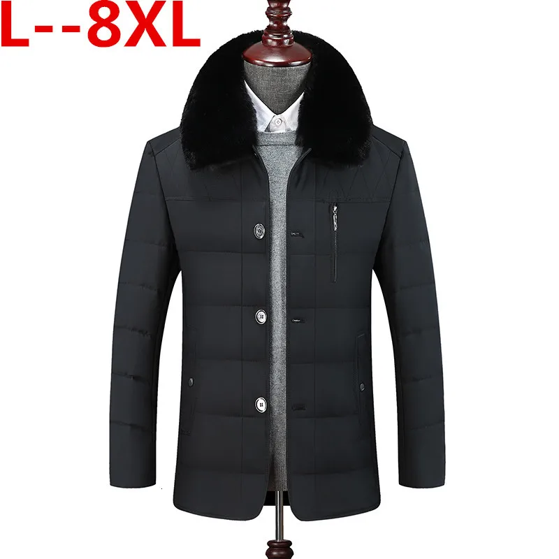 8XL 7XL зимняя куртка для мужчин длинный меховой воротник с капюшоном парка для мужчин Толстая теплая армейская Военная Тактическая ветрозащитная верхняя одежда спортивное пальто - Цвет: 1