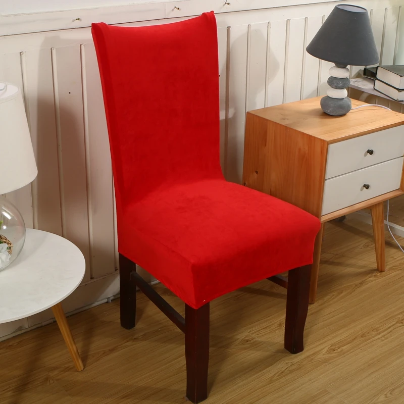 2/4/6 шт. Бархатные чехлы для стульев из спандекса|Чехлы на стулья| |