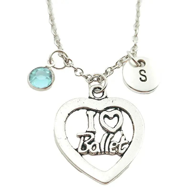 Женское Ожерелье Монограмма с надписью I LOVE Ballet|Цепочки| |