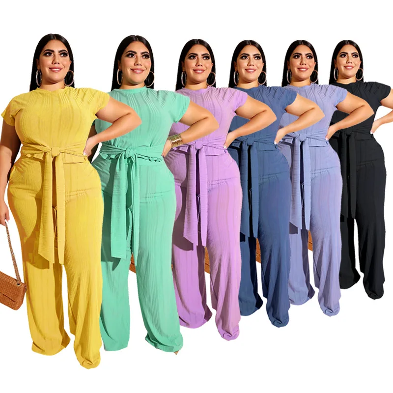 4XL 5XL плюс размер женский костюм комплект из 2 предметов сексуальные женские топы с коротким рукавом брючные костюмы повседневные Модные брюки наряды Большие размеры 3XL
