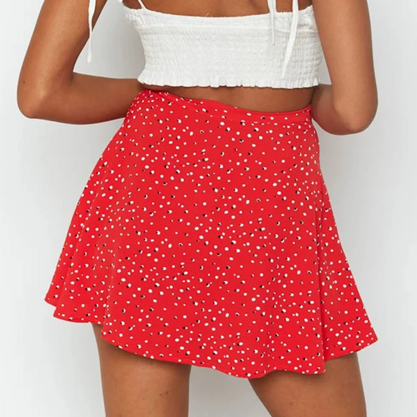 

Sexy Skirt For Women Fashion Floral High Waist Mini Skirt Chiffon Zipper A-line Short Skirt Mini Faldas Sexy Muje