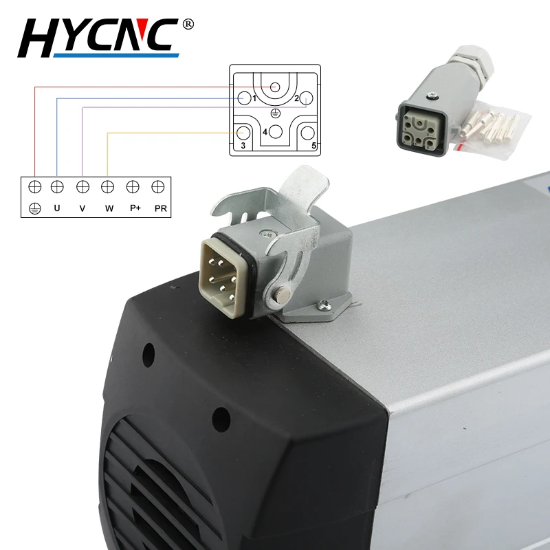 HQD 6KW 220V 380V Шпиндельный двигатель с воздушным охлаждением фрезерный станок ЧПУ -