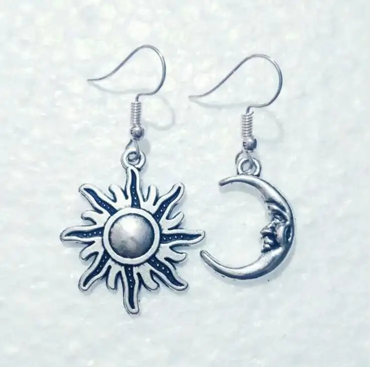Серьги-подвески с полумесяцем/солнцем Луной/солнцем 1 пара | Украшения и