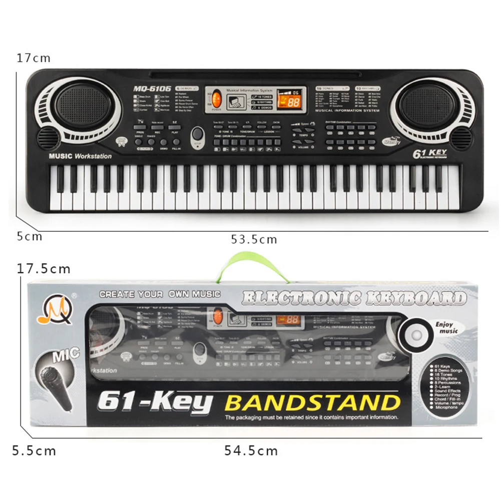 61 Ключи Электрический пианино Детские Игрушки Начинающих музыкальный обучения