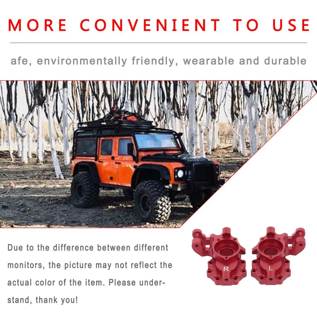 

2pcs Metal Front Steering Cup Cover For Traxxas Trx4 Rc Climbing Car Front Door Drive Housing Upgrade Accessories
