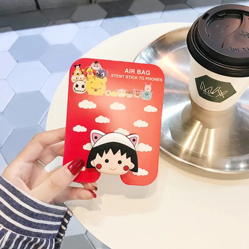 Chibi Maruko-chan Универсальный держатель для телефона с воздушной подушкой, автомобильный держатель для телефона, растягивающийся Кронштейн для мобильного телефона, чехол для iphone с мультипликационным рисунком - Цвет: Chibi Maruko-chan