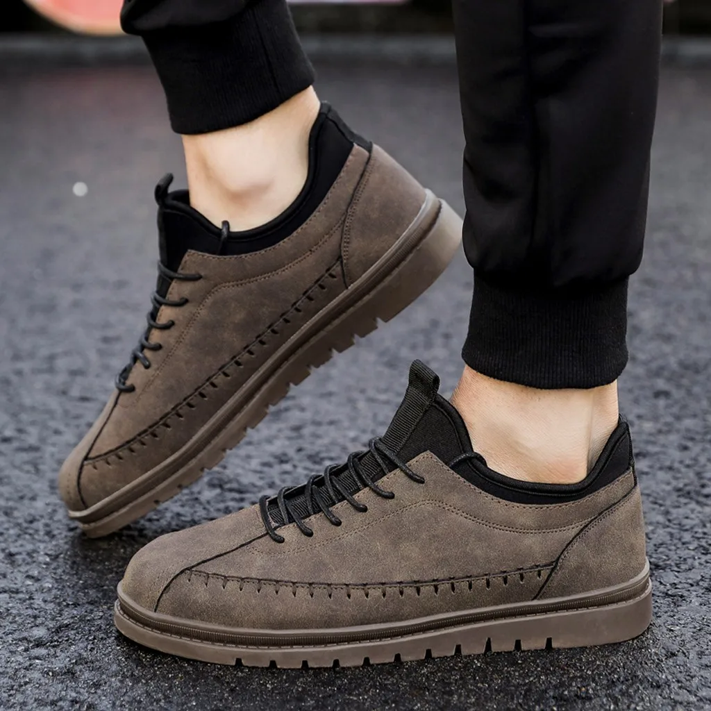 

Luxury Brand Casual Men Shoes Flock Lace Up Fashion Classic Black Sneakers Men Mesh Breathable Zapatos De Hombre 7.13