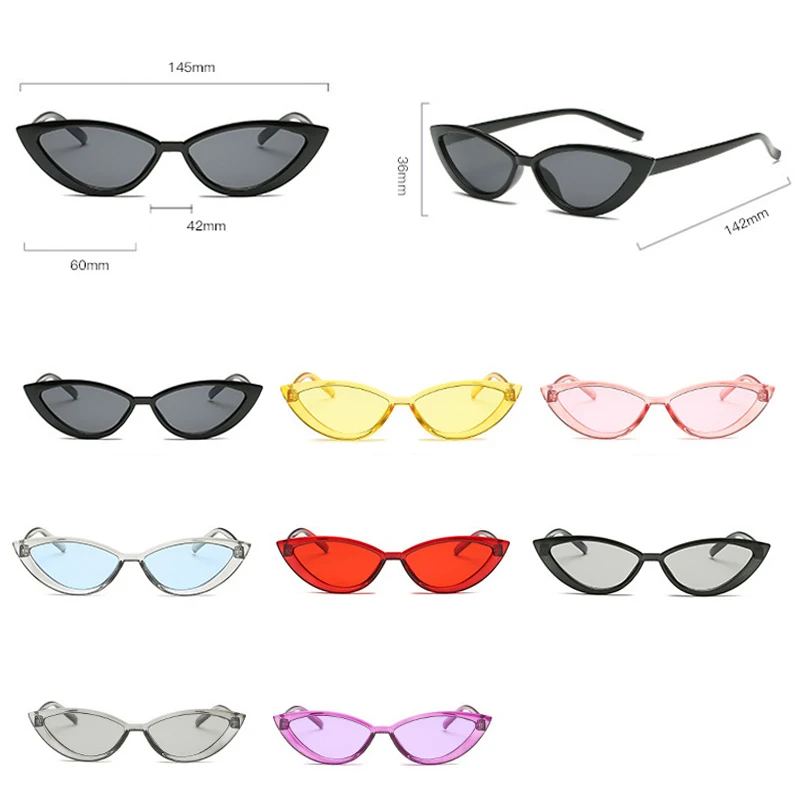 Женские Винтажные Солнцезащитные очки кошачий глаз 2020 черные модные брендовые