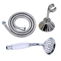 polished chrome brass telephone style bathroom handheld shower head water saving shower head 1 5m shower hose hand shower holder