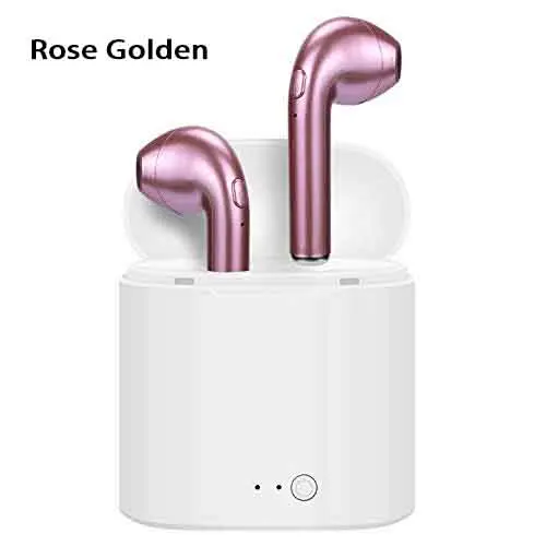 rose gold(White case I7s tws беспроводные bluetooth наушники redmi airdots наушники-вкладыши pods игровая гарнитура беспроводные наушники Bluetooth для apple xiaomi - Цвет: rose gold(White case