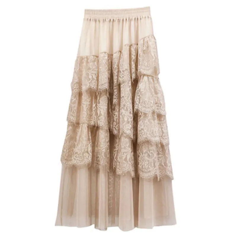 Женская ассиметричная юбка-пачка многослойная из фатина с кружевным корсетом