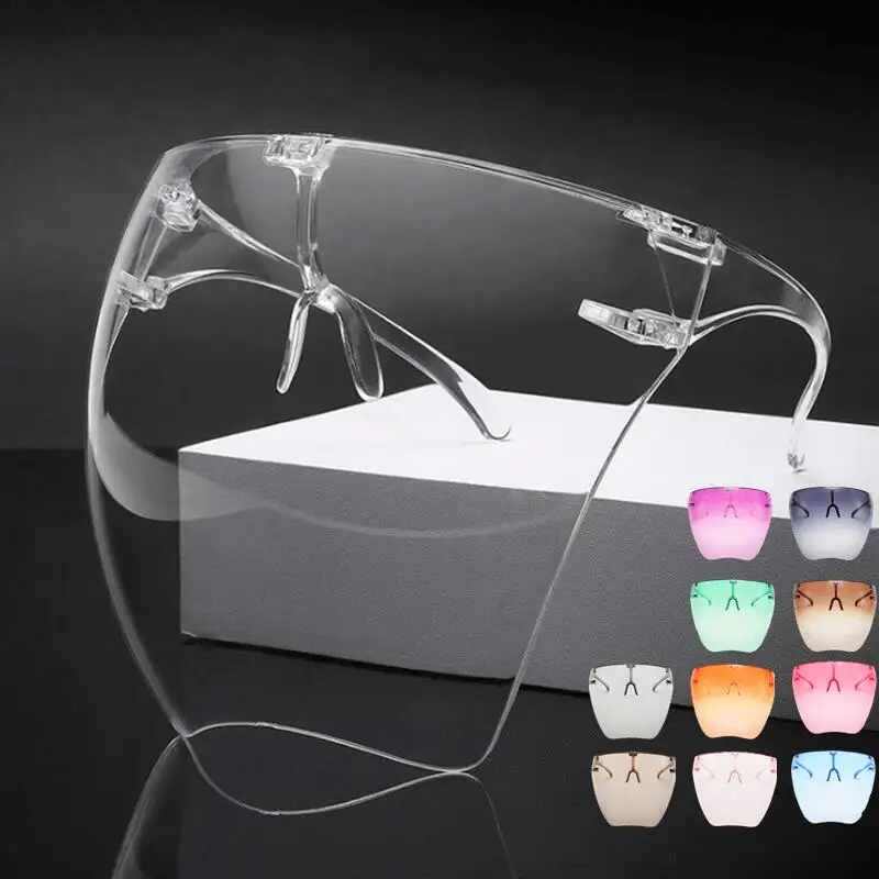 Colorful Transparent Face Shield Unisex Eye Mask Half Sun Glasses Protectors Guard Prevent Pollution | Дом и сад
