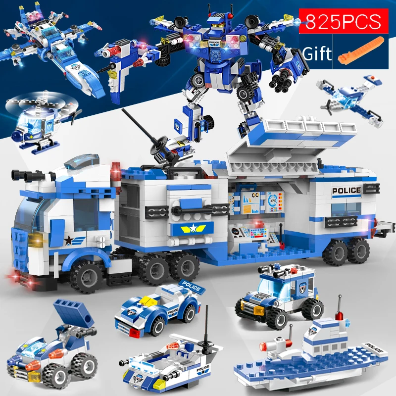 SWAT городской полицейский участок серии строительные блоки автомобиль вертолет