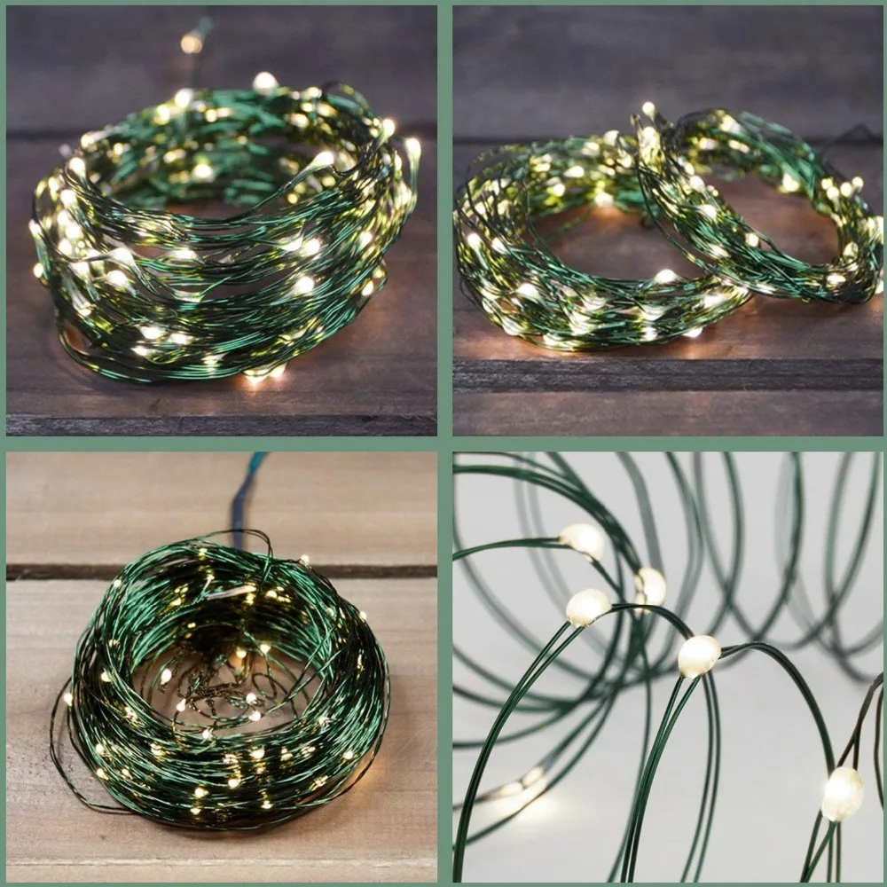 

100M 50M 30M Green Wire Outdoor LED String lights Holiday Waterproof Fairy Garland For Christmas Tree Wedding Party Decoration