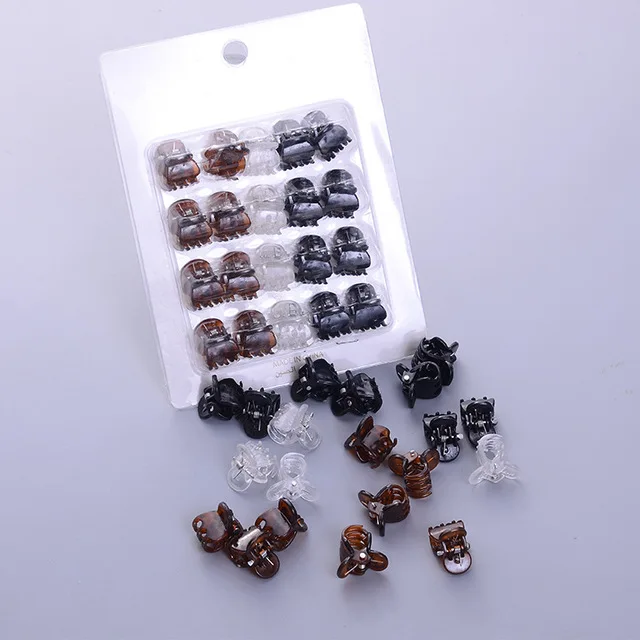 2019 New Girls Children Hair Gripper Lovely Mini Scrub Small Crabs Claw Flower Transparent Women Clips |