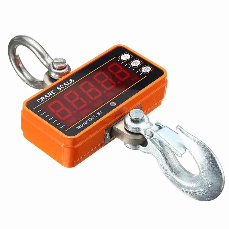 

Digital Hanging Crane Scale OCS-S1 Digital Display 100-1000kg 2000LBS LCD Crane Scale High Accurate Electronic Hook Scale