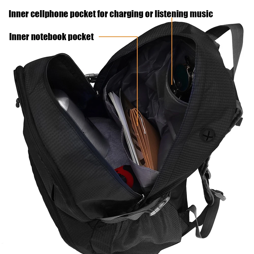 Складной легкий рюкзак 40 л портативная водонепроницаемая уличная сумка для