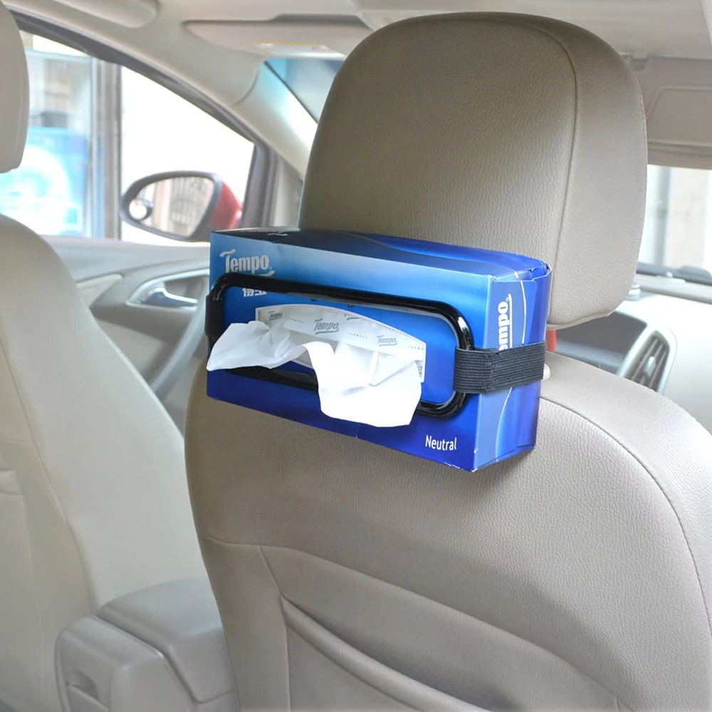 

Universal Car Sun Visor Tissue Box Holder Seat Back Headrest Fasten Hanging Napkin Bag Wipes Automobile Accessories