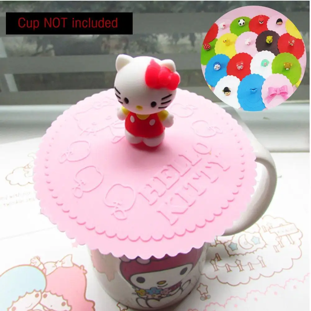 Милый мультфильм Анти пыль силиконовая стеклянная крышка для чашки кофе Кружка