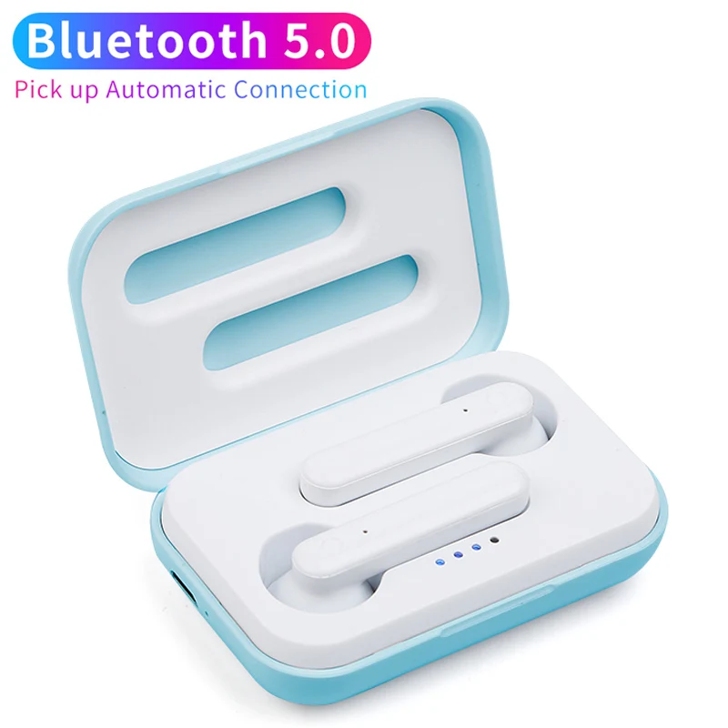 Настоящие Беспроводные стереонаушники Mini Tws Bluetooth 5 0 гарнитура с зарядным боксом