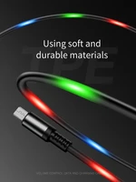 micro usb inteligent voice control cable 1m long 2a andorid mobile phone cable for vivo xiaomi huawei