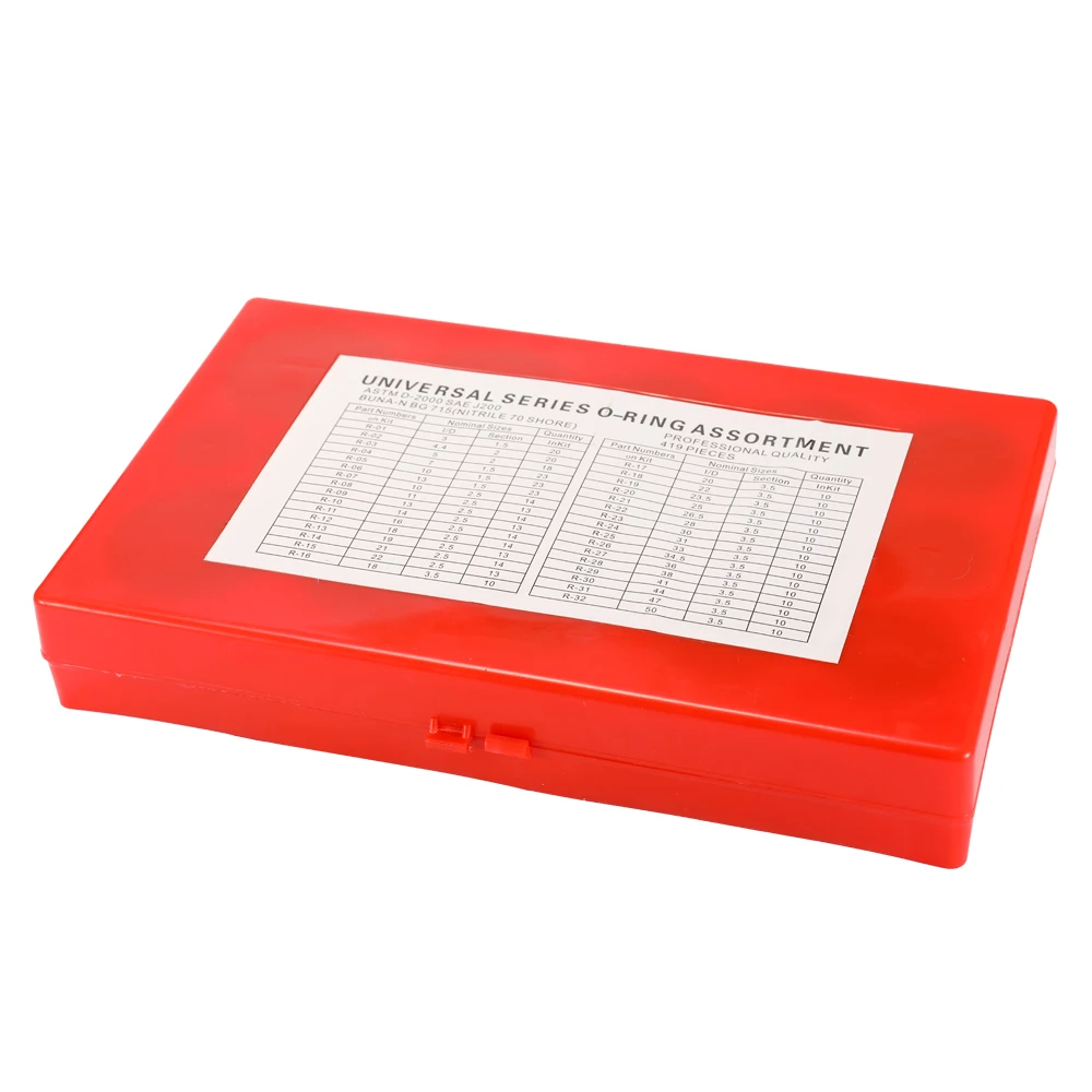 419 шт. набор уплотнительных прокладок универсальный комплект колец NBR резиновое