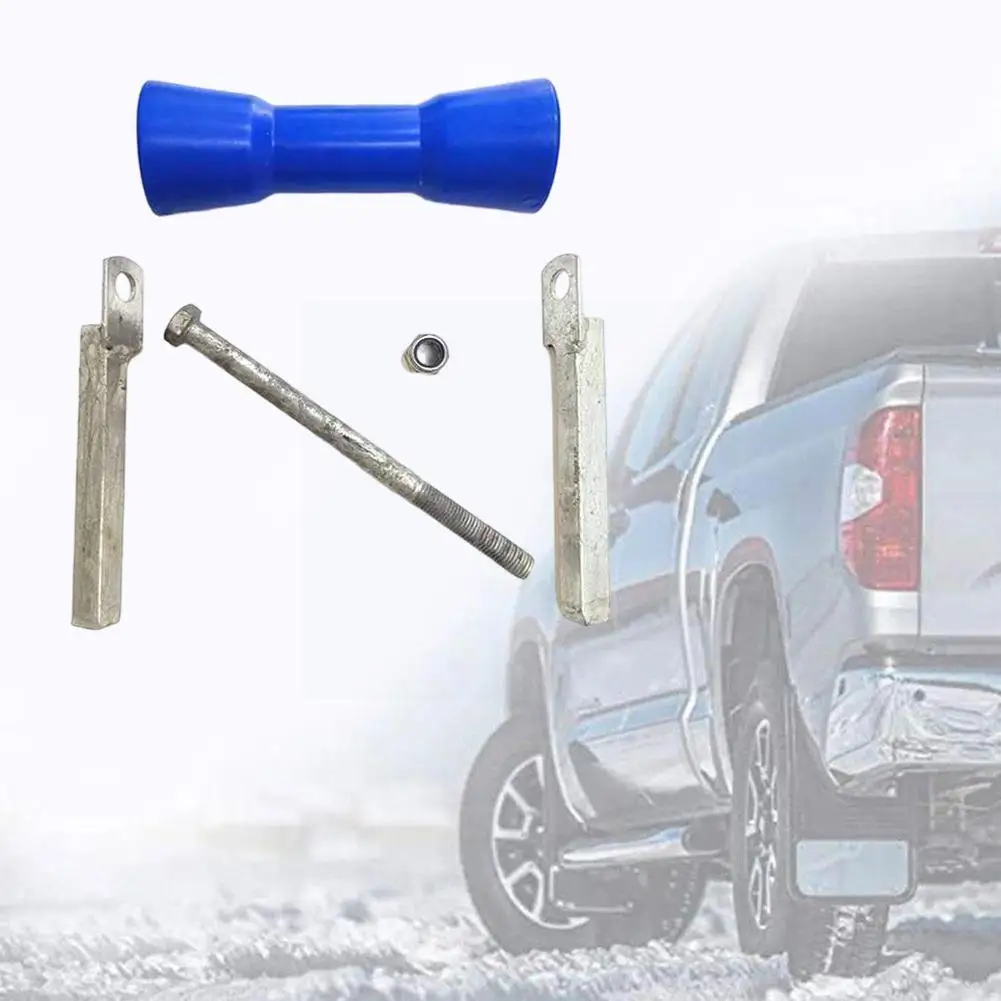 

Blue Hard Rubber Boat Trailer Keel Roller Self Centering With Accessories Parts Bolt P3r2