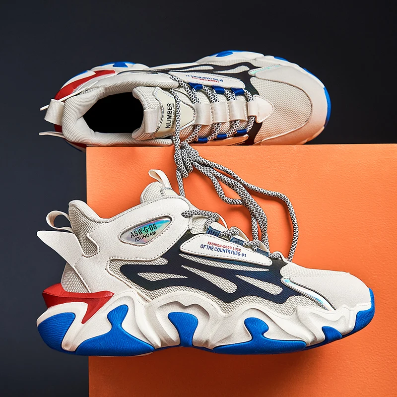 

Fashion thick soled dad shoes glow-in-the dark outdoor sports shoes for teenagers fashion men's shoes