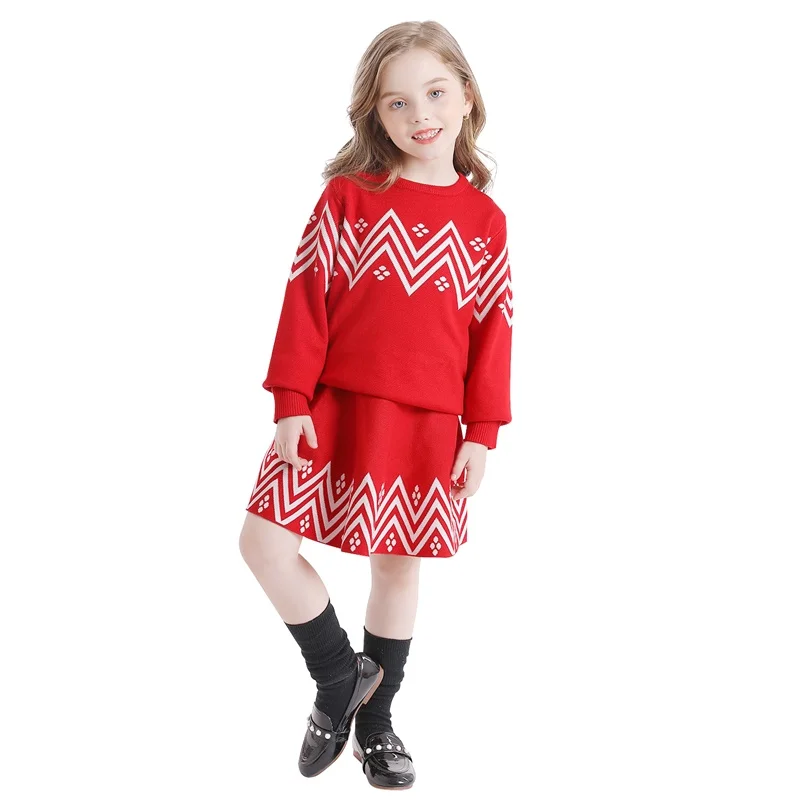 

New Year Girls Knitted Dress Autumn Winter Clothes Reindeer Kids Dress for Little Girl Princess Cotton Warm Christmas Dresses