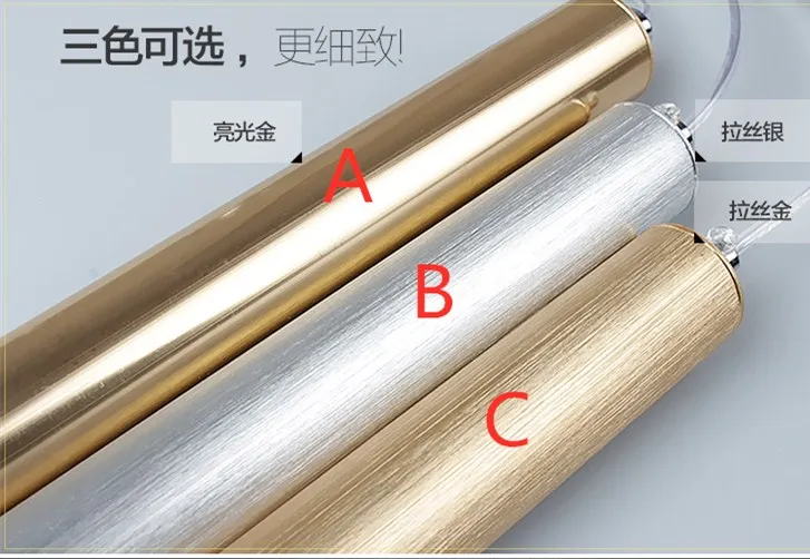 Барный салон алюминиевый трубный светильник Led подвесной COB Светодиодная