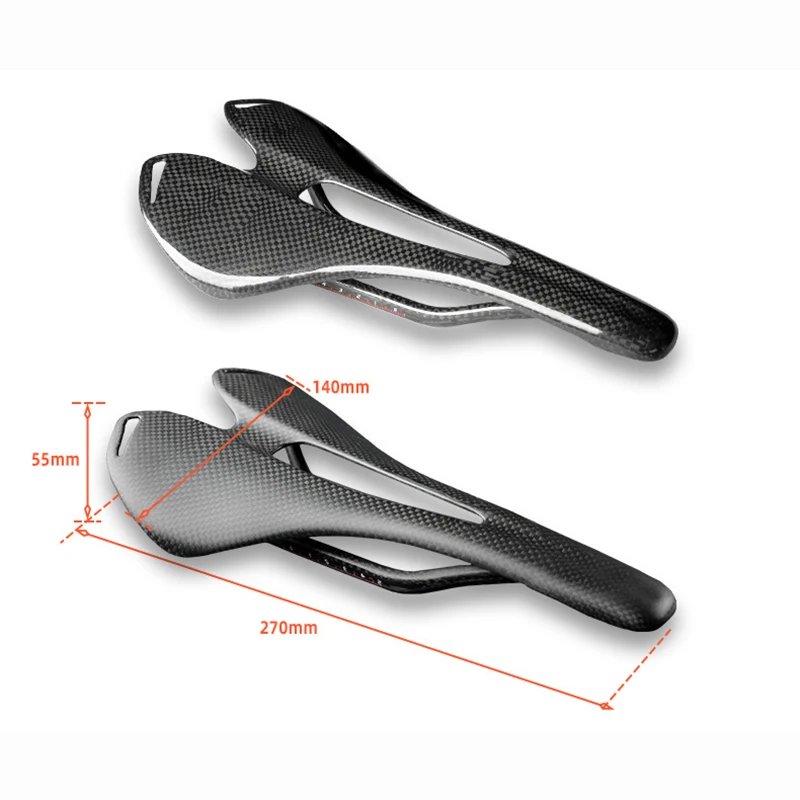 

Road Bike Saddle Full Carbon Fiber Bicycle Hollow Seat Cushion Riding Equipment Accessories Mountain Bike Seat Cushion